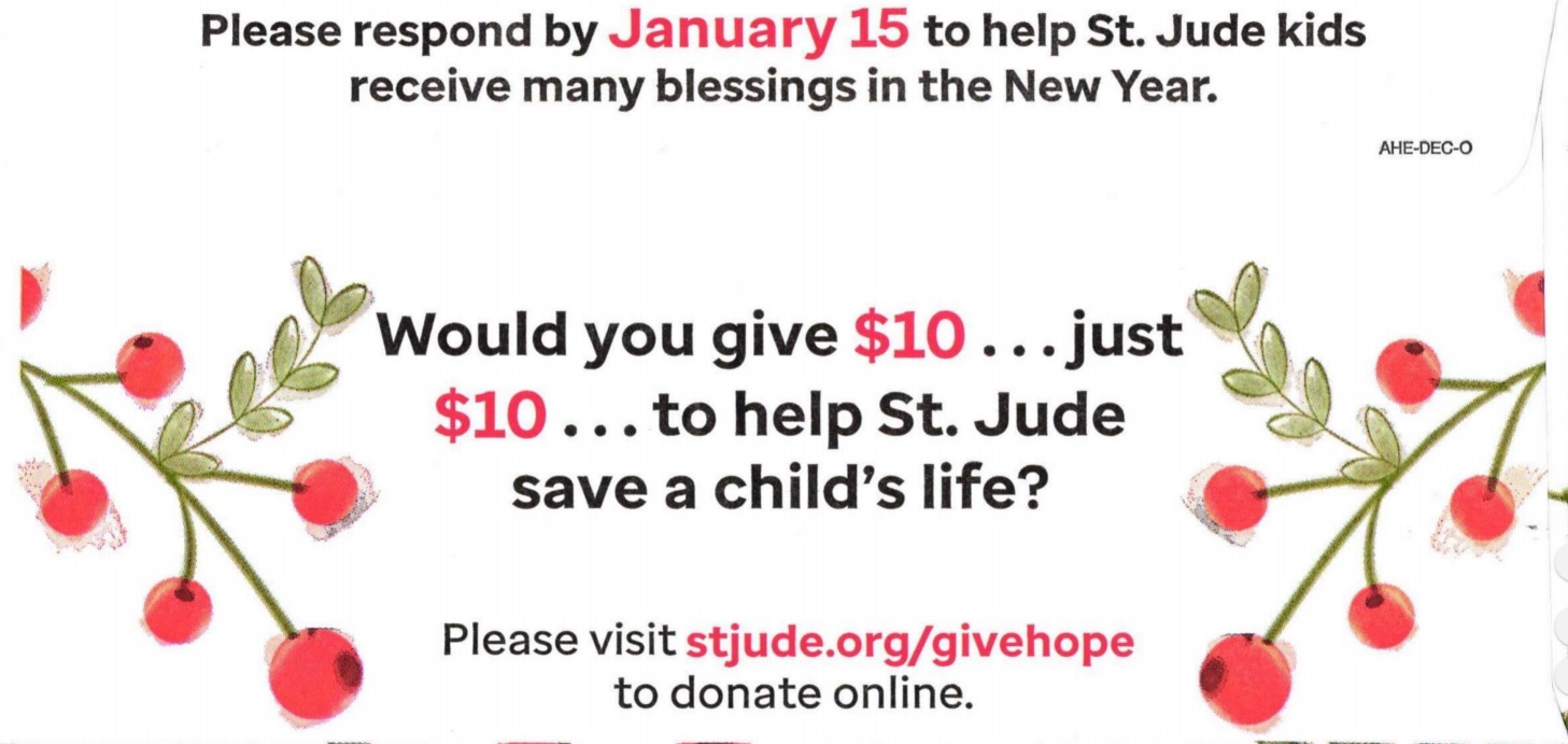 St. Jude Children’s Research Hospital direct mail