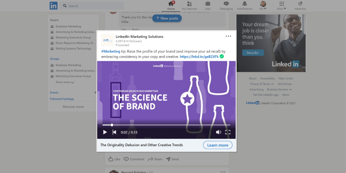 LinkedIn Video ads