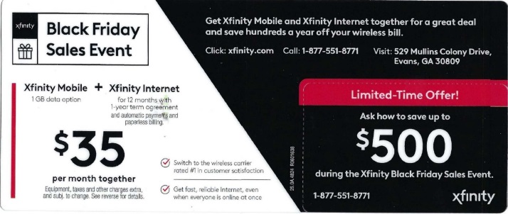 Xfinity direct mail