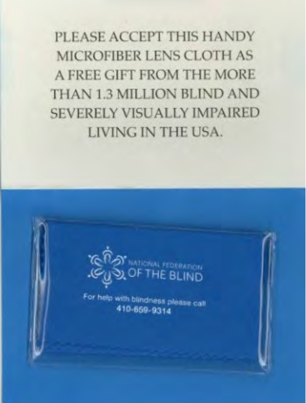 National Federation of the Blind direct mail