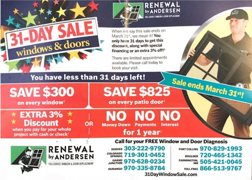 Renewal by Andersen direct mail